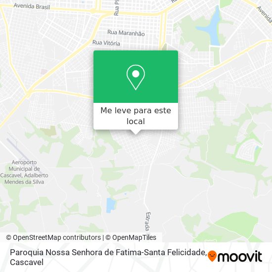 Paroquia Nossa Senhora de Fatima-Santa Felicidade mapa