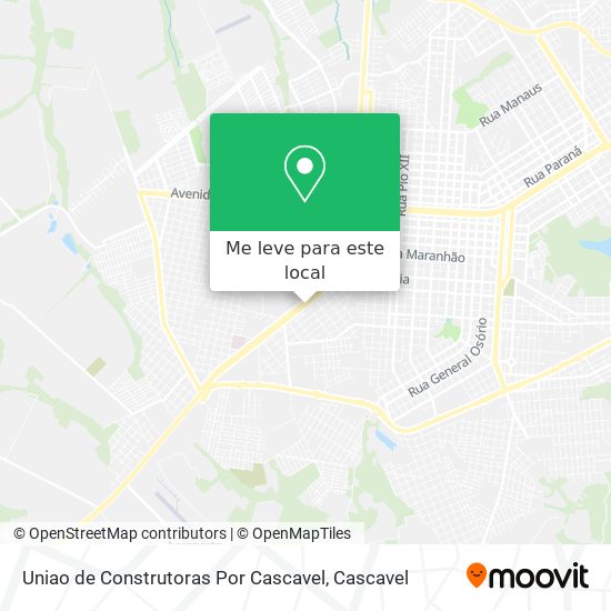 Uniao de Construtoras Por Cascavel mapa