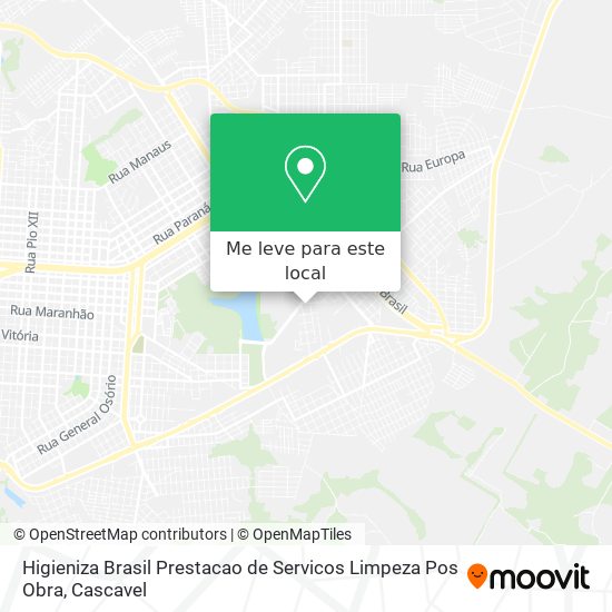 Higieniza Brasil Prestacao de Servicos Limpeza Pos Obra mapa