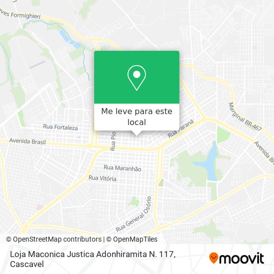 Loja Maconica Justica Adonhiramita N. 117 mapa