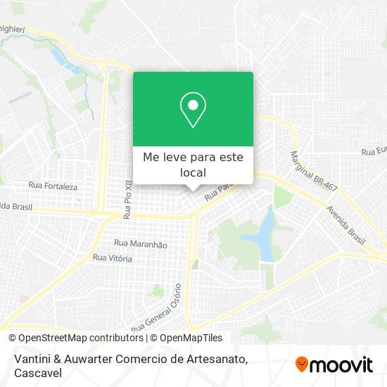 Vantini & Auwarter Comercio de Artesanato mapa