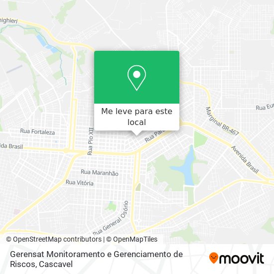 Gerensat Monitoramento e Gerenciamento de Riscos mapa