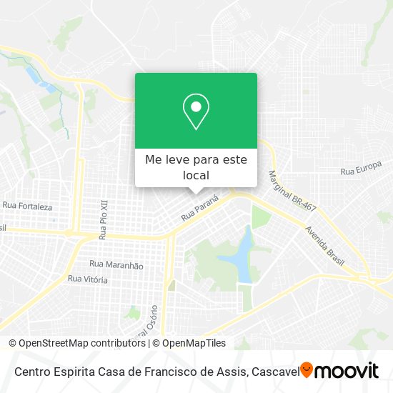 Centro Espirita Casa de Francisco de Assis mapa