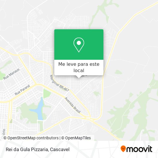Rei da Gula Pizzaria mapa