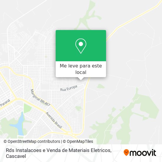 Rds Instalacoes e Venda de Materiais Eletricos mapa