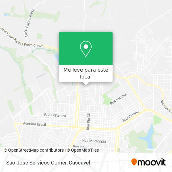 Sao Jose Servicos Comer mapa