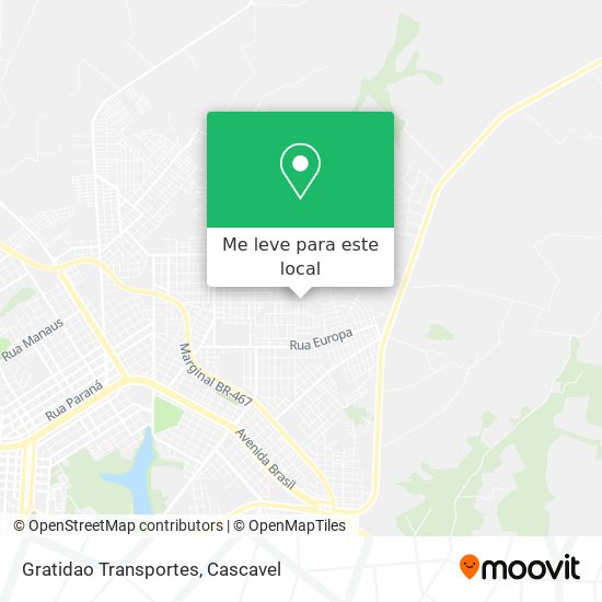 Gratidao Transportes mapa