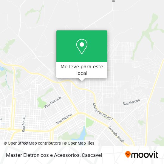 Master Eletronicos e Acessorios mapa
