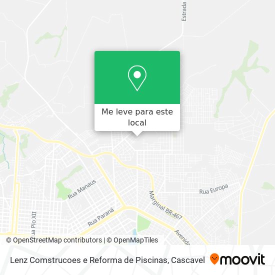 Lenz Comstrucoes e Reforma de Piscinas mapa