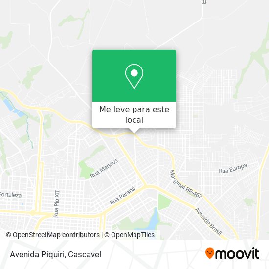 Avenida Piquiri mapa