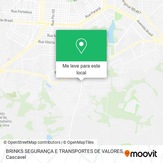 BRINKS SEGURANÇA E TRANSPORTES DE VALORES mapa