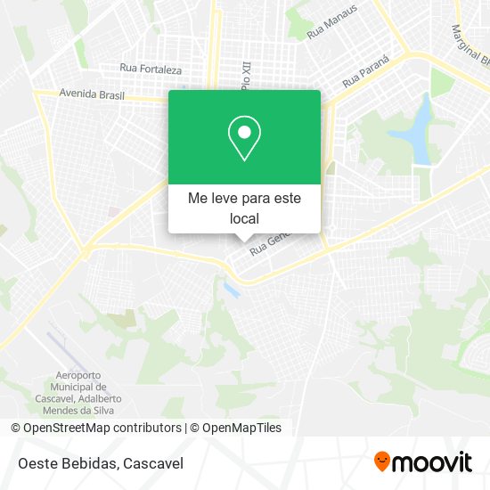 Oeste Bebidas mapa