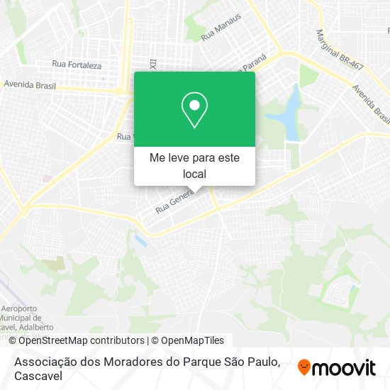 Associação dos Moradores do Parque São Paulo mapa