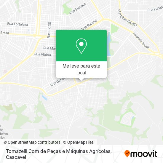 Tomazelli Com de Peças e Máquinas Agrícolas mapa