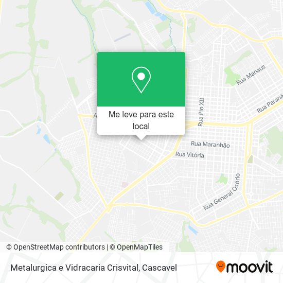 Metalurgica e Vidracaria Crisvital mapa