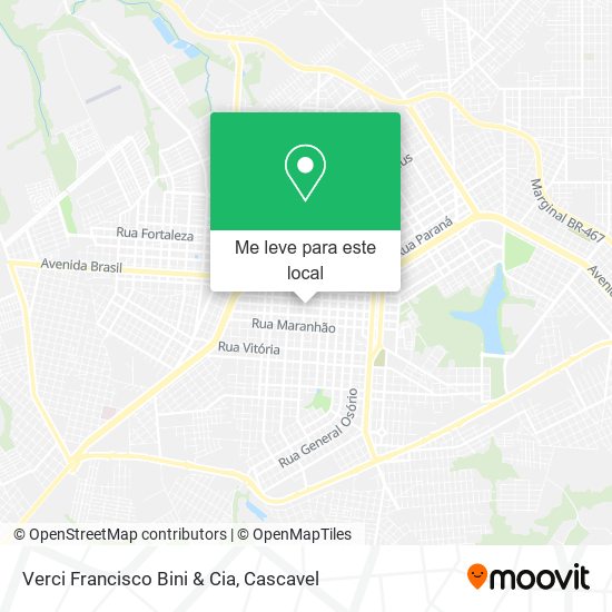 Verci Francisco Bini & Cia mapa