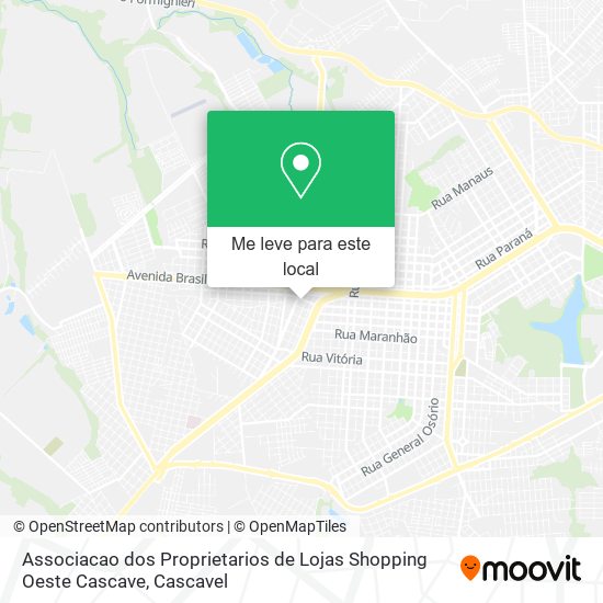 Associacao dos Proprietarios de Lojas Shopping Oeste Cascave mapa