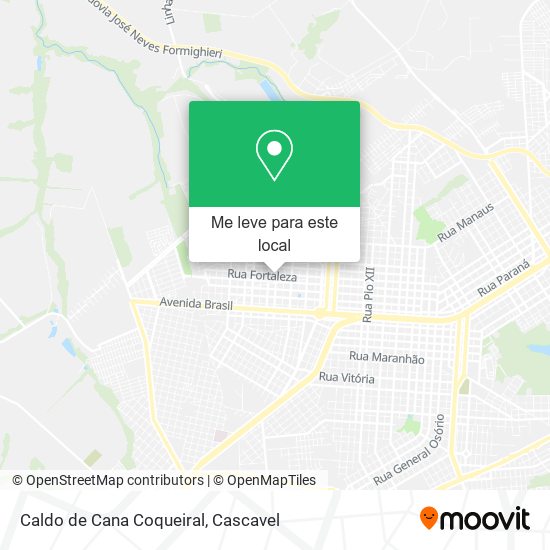 Caldo de Cana Coqueiral mapa