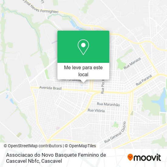 Associacao do Novo Basquete Feminino de Cascavel Nbfc mapa
