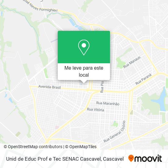 Unid de Educ Prof e Tec SENAC Cascavel mapa