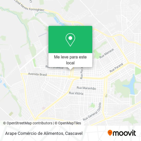 Arape Comércio de Alimentos mapa