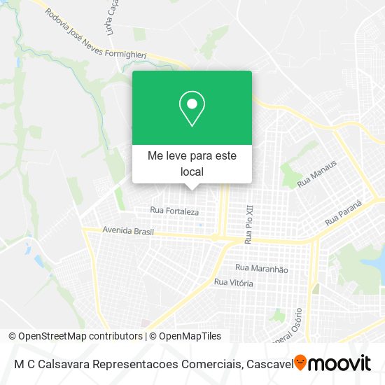 M C Calsavara Representacoes Comerciais mapa