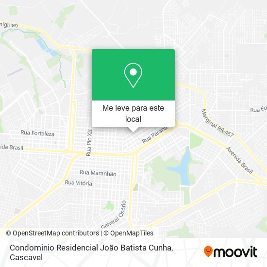 Condominio Residencial João Batista Cunha mapa