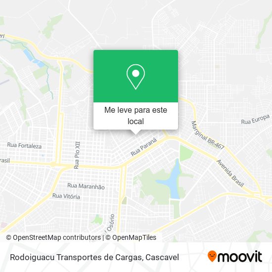 Rodoiguacu Transportes de Cargas mapa