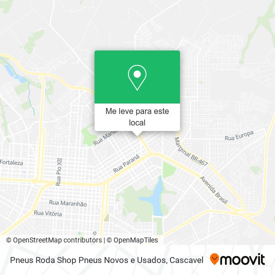 Pneus Roda Shop Pneus Novos e Usados mapa