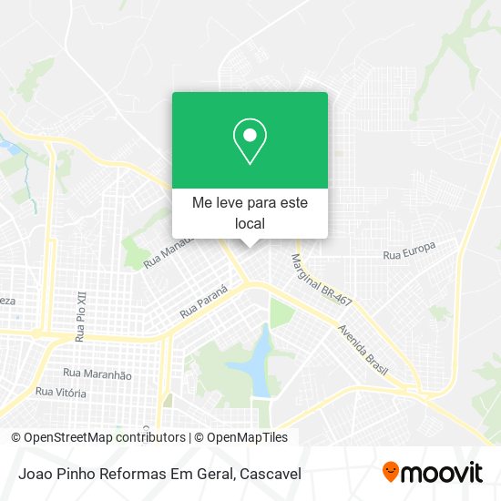 Joao Pinho Reformas Em Geral mapa