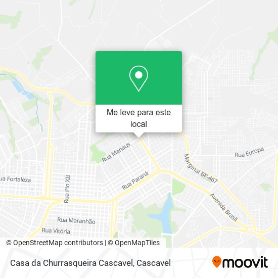 Casa da Churrasqueira Cascavel mapa