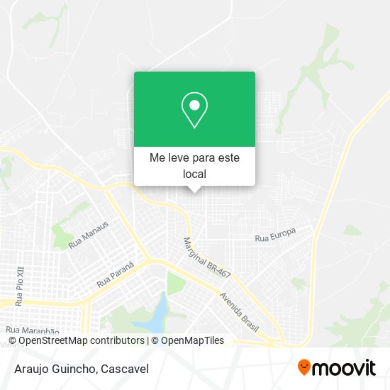 Araujo Guincho mapa