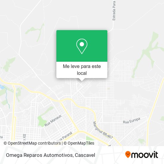 Omega Reparos Automotivos mapa