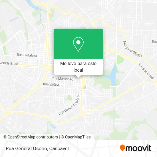 Rua General Osório mapa