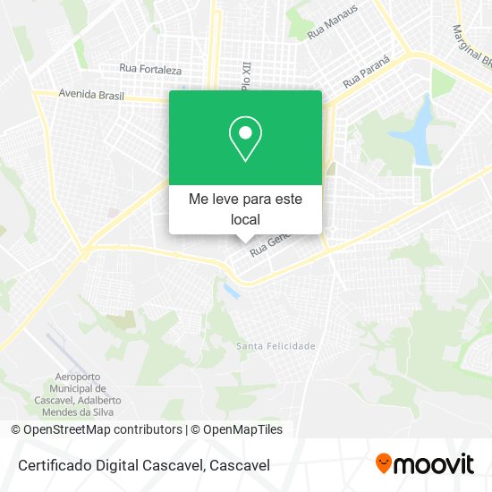 Certificado Digital Cascavel mapa