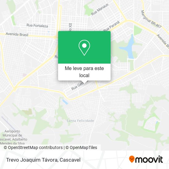 Trevo Joaquim Távora mapa