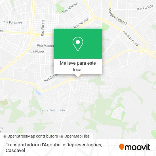 Transportadora d'Agostini e Representações mapa
