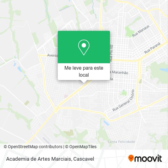 Academia de Artes Marciais mapa