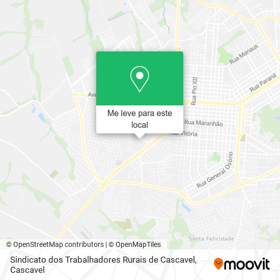 Sindicato dos Trabalhadores Rurais de Cascavel mapa