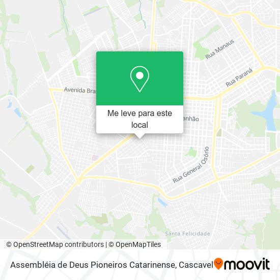Assembléia de Deus Pioneiros Catarinense mapa
