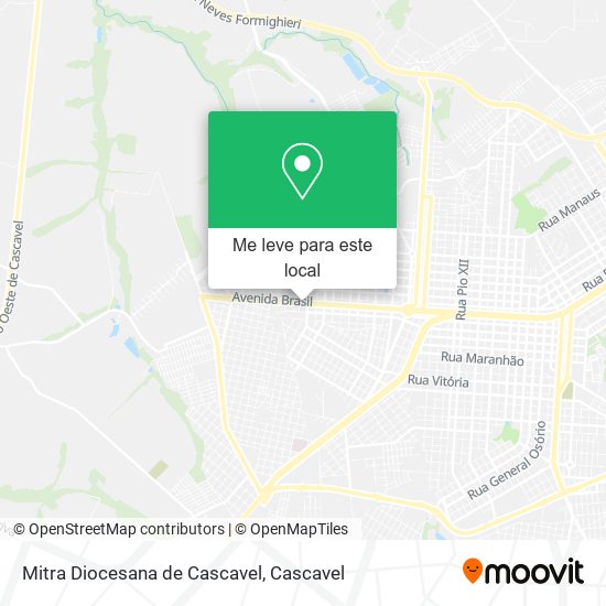 Mitra Diocesana de Cascavel mapa