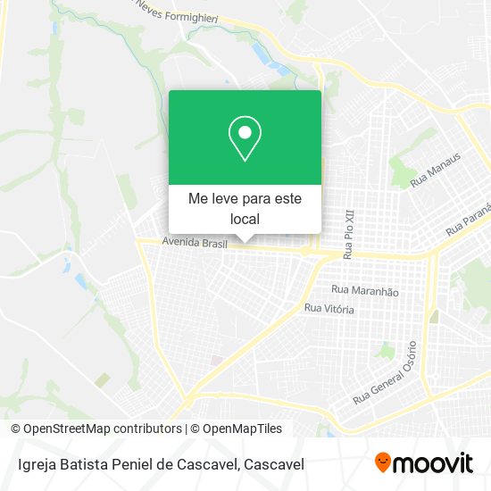 Igreja Batista Peniel de Cascavel mapa