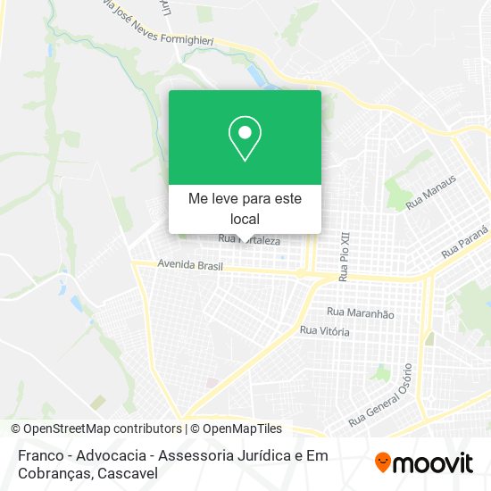 Franco - Advocacia - Assessoria Jurídica e Em Cobranças mapa