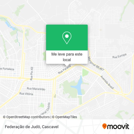 Federação de Judô mapa