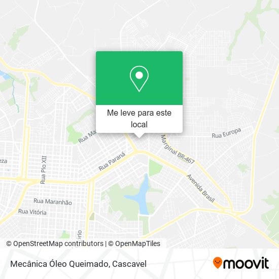 Mecânica Óleo Queimado mapa