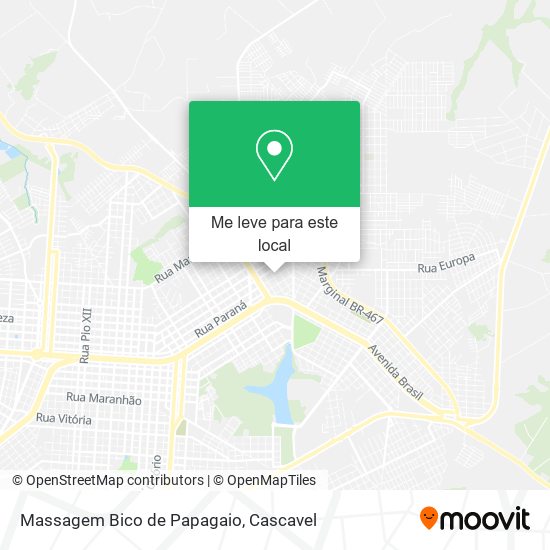 Massagem Bico de Papagaio mapa