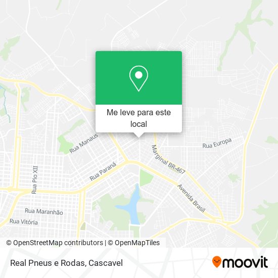 Real Pneus e Rodas mapa