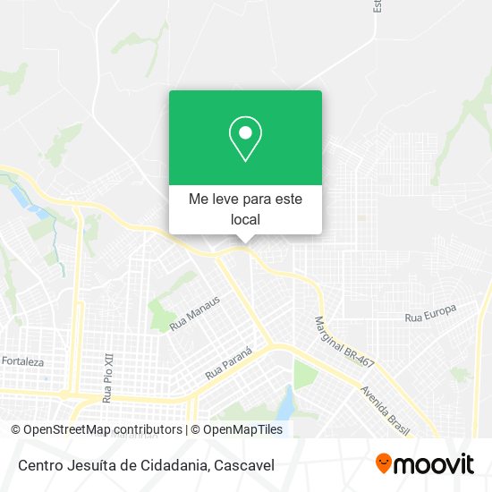 Centro Jesuíta de Cidadania mapa