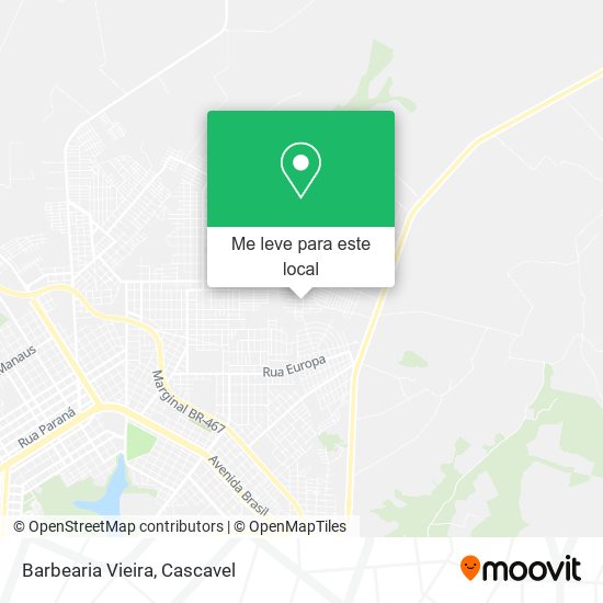 Barbearia Vieira mapa