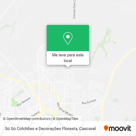 Só Só Colchões e Decorações Floresta mapa